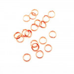 20x rosegoldfarbener Spaltring 5mm rund Doppelringe - Schmuckzubehör