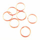 5x rosegoldfarbener Spaltring 12mm rund Doppelringe - Schmuckzubehör