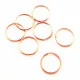 5x rosegoldfarbener Spaltring 12mm rund Doppelringe - Schmuckzubehör - Leisure-Beads DIY