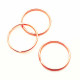 1x rosegoldfarbener Schlüsselring 20mm rund Spaltring Doppelring - Schmuckzubehör