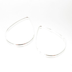 Leisure-Beads - 1x hellsilberfarben Tropfen 30x21mm Schmuckanhänger - Schmuckzubehör