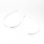 1x hellsilberfarben Tropfen 30x21mm Schmuckanhänger - Schmuckzubehör