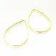 Goldfarbener filigraner Tropfen 30x21mm Rahmen Schmuckanhänger - Schmuckzubehör - Leisure-Beads DIY