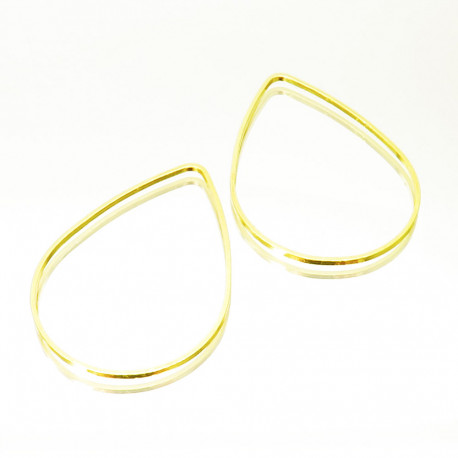 Leisure-Beads - 1x goldfarben Tropfen 30x21mm Schmuckanhänger - Schmuckzubehör