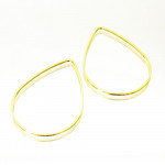 1x goldfarben Tropfen 30x21mm Schmuckanhänger - Schmuckzubehör