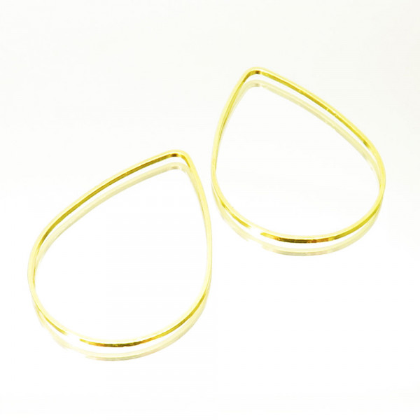 1x goldfarben Tropfen 30x21mm Schmuckanhänger - Schmuckzubehör - Leisure-Beads DIY