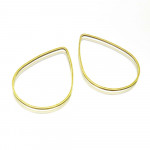 1x bronzefarben Tropfen 30x21mm Schmuckanhänger - Schmuckzubehör