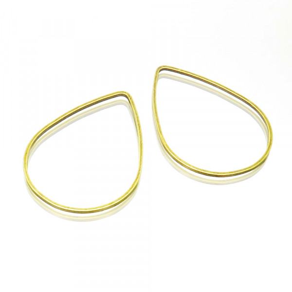 1x bronzefarben Tropfen 30x21mm Schmuckanhänger - Schmuckzubehör - Leisure-Beads DIY