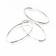 2x silberfarben Ring 25x10mm x 1mm oval geschlossen - Schmuckzubehör