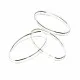 2x silberfarben Ring 25x10mm x 1mm oval geschlossen - Schmuckzubehör - Leisure-Beads DIY