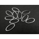 10x Ring 16x8mm geschlossen oval silberfarben - Schmuckzubehör