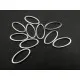 10x Ring 16x8mm geschlossen oval silberfarben - Schmuckzubehör - Leisure-Beads DIY