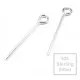 17mm 925er Sterling Silber Schmuckhaken Perlenhaken Stabösen zum Einkleben - Schmuckzubehör - Leisure-Beads DIY