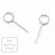 1x 16mm 925er Sterling Silber Schmuckhaken Perlenhaken Stabösen zum Einkleben - Schmuckzubehör - Leisure-Beads DIY