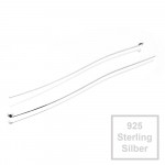 2x 925er Nietstifte 60mm x 0,7mm Sterling Silber runder Kopf - Schmuckzubehör