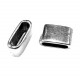 Silberfarbene Schiebeperle 12x8mm innen 10x3mm - Schmuckzubehör