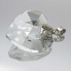 1x Glas Herz Diamond 41x28mm Schmuckanhänger - Schmuckzubehör