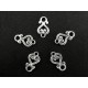 5x Kettenverbinder 14x8mm Kettenverteiler Trachtenherz silberfarben - Schmuckzubehör
