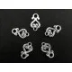 5x Kettenverbinder 14x8mm Kettenverteiler Trachtenherz silberfarben - Schmuckzubehör - Leisure-Beads DIY