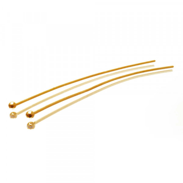 4 antikgoldfarben Nietstifte 60mm mit rundem Kopf - Schmuckzubehör Nietstifte - Leisure-Beads DIY