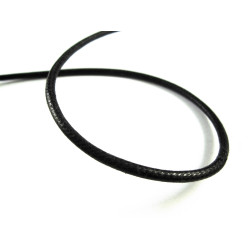 Leisure-Beads - 1m Lederschnur 2,5mm Schwarz Kunstlederkordel für Lederhalsband - Schmuckzubehör Lederband