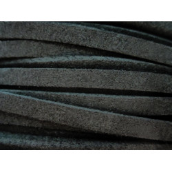 Leisure-Beads - 1m schwarzes synth. Wildlederband 3mm - Schmuckzubehör