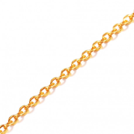 Leisure-Beads - 1m Edelstahl Gliederkette 2,5x2mm goldfarben - Schmuckzubehör