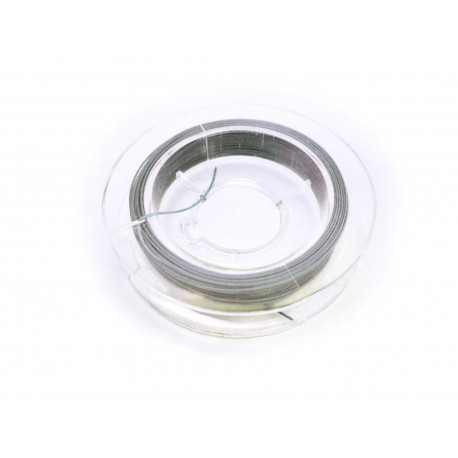 Leisure-Beads - 10m Schmuckdraht 0,45mm silberfarben Nylon ummantelt - Fädelmaterial Schmuckzubehör