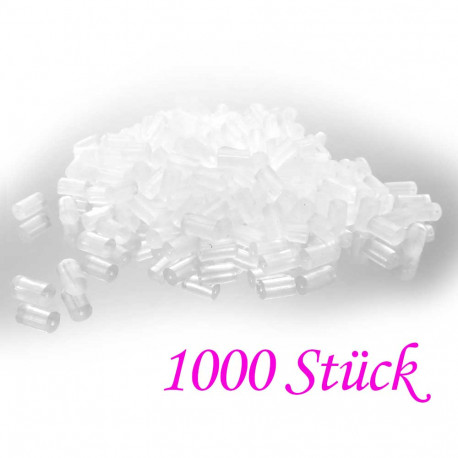 Leisure-Beads - 1000 Stück Ohrstopper 4x2mm halbtransparente aus Gummi - Schmuckzubehör
