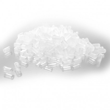 Leisure-Beads - 250 Stück Ohrstopper 4x2mm halbtransparent aus Gummi - Schmuckzubehör