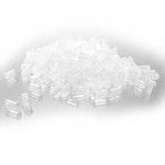 250 Stück Ohrstopper 4x2mm halbtransparent aus Gummi - Schmuckzubehör