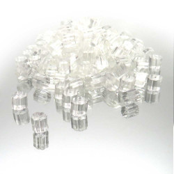 Leisure-Beads - 50 Stück Ohrstopper 3mm transparent in Box - Schmuckzubehör