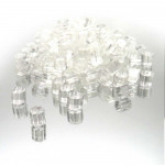 50 Stück Ohrstopper 3mm transparent in Box - Schmuckzubehör