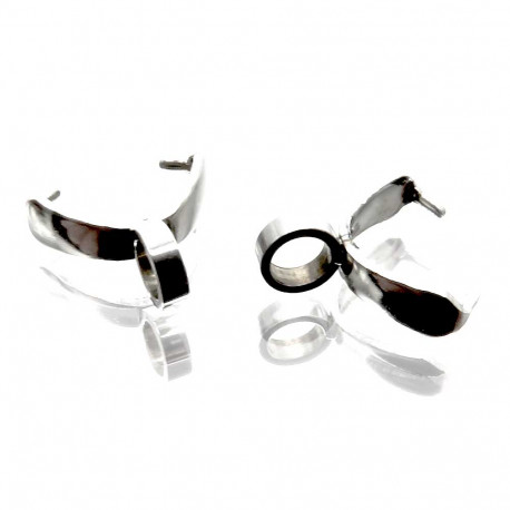 Leisure-Beads - 1x Edelstahl Collierschlaufe 9x7x2,5mm silberfarben Anhängerhaken - Schmuckzubehör