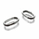 10x Edelstahl Biegering 10x5mm x 1,9mm Innen 8x3mm oval silberfarben - Schmuckzubehör Biegering