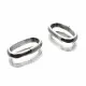 10x Edelstahl Biegering 10x5mm x 1,9mm Innen 8x3mm oval silberfarben - Schmuckzubehör Biegering - Leisure-Beads DIY