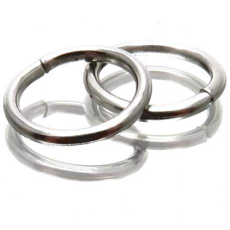 Leisure-Beads - 10x Edelstahl Biegering 10mm x 1,1mm silberfarben - Schmuckzubehör