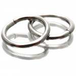 10x Edelstahl Biegering 10mm x 1,1mm silberfarben - Schmuckzubehör