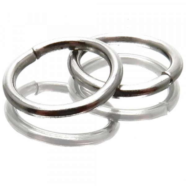 10x Edelstahl Biegering 10mm x 1,1mm silberfarben - Schmuckzubehör - Leisure-Beads DIY