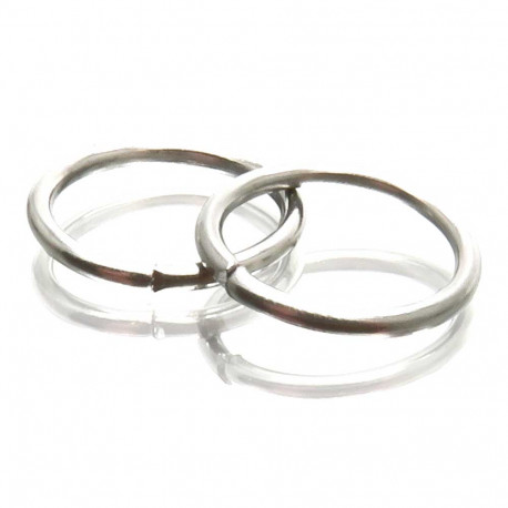 Leisure-Beads - 10x Edelstahl Biegering 12mm x 1,2mm runder silberfarben Biegering - Schmuckzubehör Biegering