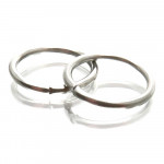 10x Edelstahl Biegering 12mm x 1,2mm runder silberfarben Biegering - Schmuckzubehör Biegering