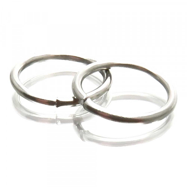 10x Edelstahl Biegering 12mm x 1,2mm runder silberfarben Biegering - Schmuckzubehör Biegering - Leisure-Beads DIY