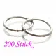 200x Edelstahl Biegering 12mm Stärke 1,2mm runder silber Biegering - Schmuckzubehör Biegering - Leisure-Beads DIY