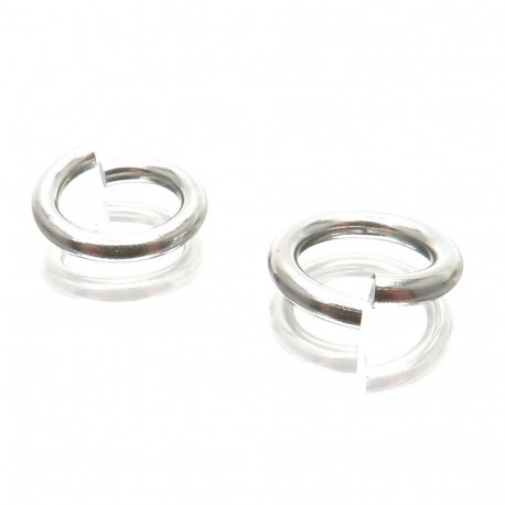 Leisure-Beads - 10x Edelstahl Biegering 9mm x 1,5mm silberfarben - Schmuckzubehör