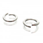 10x Edelstahl Biegering 9mm x 1,5mm silberfarben - Schmuckzubehör