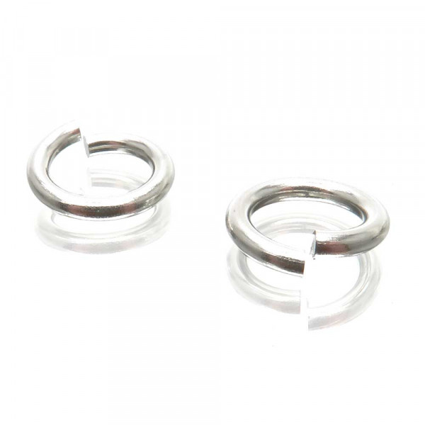 10x Edelstahl Biegering 9mm x 1,5mm silberfarben - Schmuckzubehör - Leisure-Beads DIY