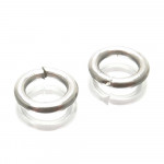 25x Edelstahl Biegering 7mm x 1,3mm silberfarben in Box - Schmuckzubehör Biegering