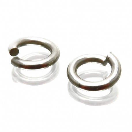 Leisure-Beads - 10x Edelstahl Biegering 8mm x 1,5mm silberfarben - Schmuckzubehör Biegering