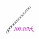 5-7cm silberfarbene Verlängerungskette 3,5mm silberfarben Verlängerungskettchen - Schmuckzubehör - Leisure-Beads DIY