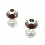 5x Edelstahl Perle 5x4mm Loch 1,3mm silberfarben Spacer Metallperle - Schmuckzubehör